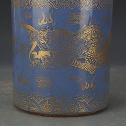 大清雍正天藍釉筆筒 景德鎮仿古瓷器古董古玩老貨收藏真品 歷史價格詳細信息