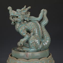 宋汝窯粉青釉龍型雕塑瓷 仿古瓷器古董古玩收藏珍品 包老保真擺件 歷史價格詳細信息