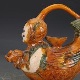 遼三彩剃花鴛鴦壺 仿古瓷器古董真品包老保真古玩收藏擺件 歷史價格詳細信息