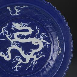 元祭藍開窗釉里紅龍紋罐 古董古玩收藏品 仿古瓷器擺件舊貨老貨 歷史價格詳細信息