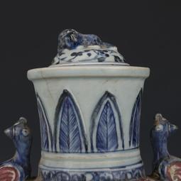 元青花釉里紅龍紋象耳瓶 古董古玩收藏品 仿古瓷器擺件 景德鎮 歷史價格詳細信息