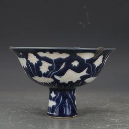 大明宣德祭藍魚藻紋碗 景德鎮仿古瓷器古董古玩老貨收藏真品 歷史價格詳細信息