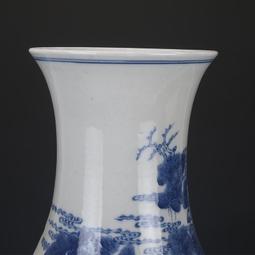 古董古玩瓷器清代康熙青花嬰戲圖柴窯手繪筆筒收藏老物件文房器 歷史價格詳細信息