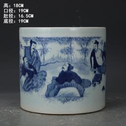 大清康熙年制綠地青花人物棒槌瓶 古董古玩收藏品 老貨舊貨擺件 歷史價格詳細信息