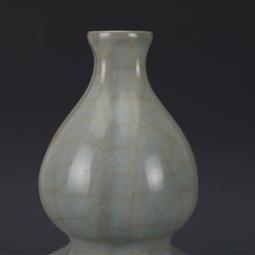 南宋官窯粉青釉花觚 古董古玩收藏品真品 仿古瓷器 宋瓷擺件 歷史價格詳細信息