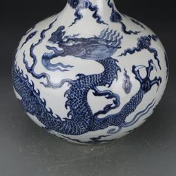 明宣德青花描金釩紅龍紋扁瓶 仿古瓷器 古董古玩舊貨老貨收藏品 歷史價格詳細信息