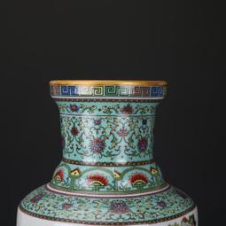 大清乾隆斗彩纏枝花卉紋瓶古董古玩收藏真品包老保真老物件瓷器 歷史價格詳細信息