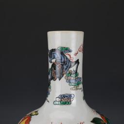 大清康熙五彩人物紋棒槌瓶 古瓷器古董古玩包老保真老瓷器 歷史價格詳細信息