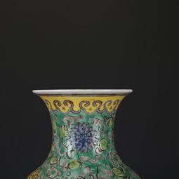 大清康熙祭藍五彩花鳥紋觀音瓶 仿古瓷器古董真品古玩收藏擺件 歷史價格詳細信息