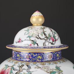 古董古玩老瓷器花清乾隆琺瑯彩鏤空纏枝花卉紋雙耳瓶 老物件收藏 歷史價格詳細信息