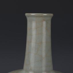 南宋官窯粉青釉花觚 古董古玩收藏品真品 仿古瓷器 宋瓷擺件 歷史價格詳細信息