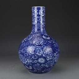 大清乾隆青花釉里紅萬花玉壺春瓶古董古玩收藏真品包老包真老物件 歷史價格詳細信息