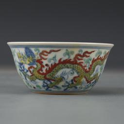 大明成化斗彩龍鳳紋杯仿古瓷器古董古玩包老保真收藏真品老貨 歷史價格詳細信息