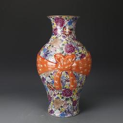 大清乾隆粉彩花開富貴蓋罐  仿古瓷器 舊貨老貨古董古玩收藏品 歷史價格詳細信息