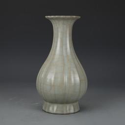 南宋官窯粉青釉花觚 古董古玩收藏品真品 仿古瓷器 宋瓷擺件 歷史價格詳細信息