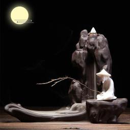 紫砂倒流香爐 高山流水山峰香爐陶瓷香薰爐室內香道創義裝飾擺件 歷史價格詳細信息