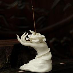 陶瓷擺件《蓮花 香插燭》佛前供花家用佛供桌裝飾用品 歷史價格詳細信息