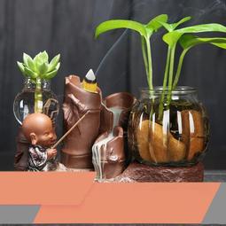 倒流香爐禪意創意大號高山流水招財擺件沈香家用室內塔香檀香薰爐 歷史價格詳細信息