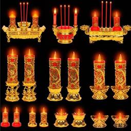 LED插電蠟燭燈電子香燭 觀音財神燈家用供佛燈長明燈香爐蓮花燈 歷史價格詳細信息