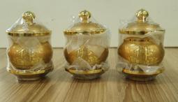 全新 / 銅製 / 供佛杯 / 咖啡色底 / 招財進寶字 / 總高約 11 公分 / 3 個一組 歷史價格詳細信息