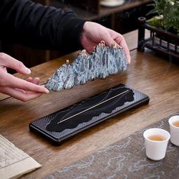 香爐 香灰爐   千里江山古風倒流香爐陶瓷擺件人間仙境家用檀香室內塔香線香插 歷史價格詳細信息