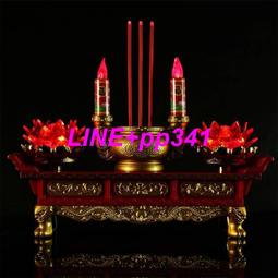 LED插電蠟燭燈電子香燭 觀音財神燈家用供佛燈長明燈香爐蓮花燈 歷史價格詳細信息