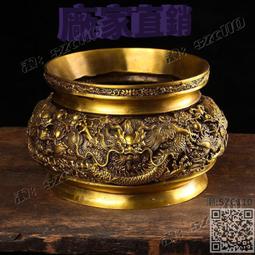 純銅香爐九龍香爐鼎香爐龍頭雙龍香爐大號家用寺廟佛堂祠堂擺件 歷史價格詳細信息