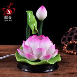 立減20家用led供佛燈琉璃蓮花燈供奉長明燈佛燈佛堂神燈插電供燈一對 歷史價格詳細信息