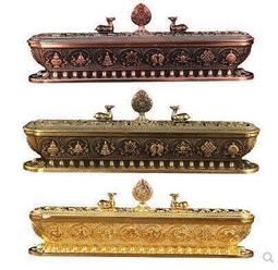 臥香盒藏式紅銅色八吉祥臥香爐家用室內cha道香薰線香盒臥香盒供佛線香爐 歷史價格詳細信息