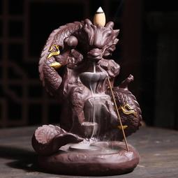 倒流香爐龍騰盛世家用室內創意擺件招財鎮宅沈香薰香爐檀香爐（送紫檀手串300顆倒流香天然線香鑷子）    最網 歷史價格詳細信息