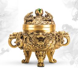 九龍香爐 純銅擺件 祖先爐 淨香爐 神明爐 佛香爐 插香爐 線香爐 大號居傢用客廳室內中式佛祠雙龍聚寶盆 WF 歷史價格詳細信息