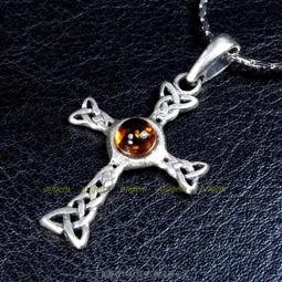 天然琥珀十字架純銀項鍊 來自波羅的海 純正琥珀 由波蘭進口 歷史價格詳細信息