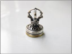 文玩配飾藏銀合金圓配珠4顆，尺寸1.4，共兩種花紋。每種兩顆 -2199 歷史價格詳細信息