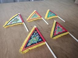 迷你版五營旗含座 圓弧款 五營旗組 迷你令旗 五營令旗 黑令旗 迷你五營旗 歷史價格詳細信息