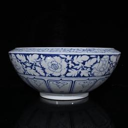 古瓷器 古董瓷器 元代青花釉中彩鬼谷子決篇狗頭蓋罐（40&times;21cm）1800-3890 歷史價格詳細信息