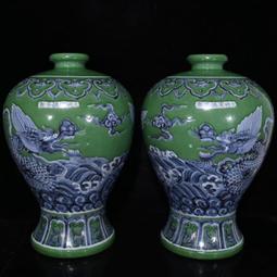 古瓷器 古董瓷器 大明宣德青花龍鳳五貢（香爐26.5&times;20.5cn花觚26&times;15cm蠟臺28.5&times;13cm）1000-5 歷史價格詳細信息