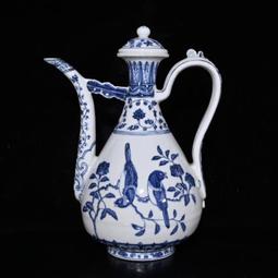 古瓷器 古董瓷器 明宣德青花花鳥紋盤4.2&times;19.7:1500-5734 歷史價格詳細信息