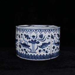 古瓷器 古董瓷器 大明宣德青花龍鳳五貢（香爐26.5&times;20.5cn花觚26&times;15cm蠟臺28.5&times;13cm）1000-5 歷史價格詳細信息