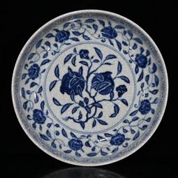 古瓷器 古董瓷器 元代青花龍鳳空心扁壺（19&times;20cm）200-27832 歷史價格詳細信息