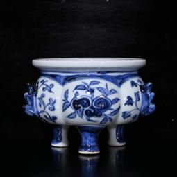 古瓷器 古董瓷器 大明宣德青花龍鳳五貢（香爐26.5&times;20.5cn花觚26&times;15cm蠟臺28.5&times;13cm）1000-5 歷史價格詳細信息