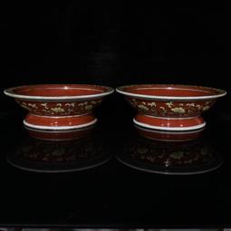 古瓷器 古董瓷器 大明永樂黃釉礬紅三果紋梅瓶（41&times;26cm）1400-5781 歷史價格詳細信息