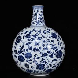 古瓷器 古董瓷器 大明宣德雪花藍內紅釉高腳杯p（12&times;19cm）600-11734 歷史價格詳細信息