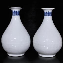 古瓷器 古董瓷器 大明永樂甜白釉雕刻纏枝蓮蓋罐1（27&times;20.5cm）800-7742 歷史價格詳細信息