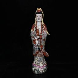 古瓷器 古董瓷器 民國福建會館青花做觀音1（45&times;21&times;17cm）450-15876 歷史價格詳細信息