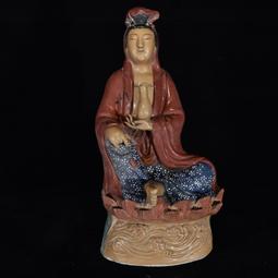 古瓷器 古董瓷器 民國福建會館青花做觀音1（45&times;21&times;17cm）450-15876 歷史價格詳細信息