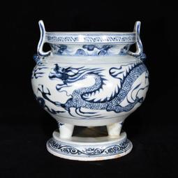 古瓷器 古董瓷器 0R至正十一年紅釉青花&ldquo;鬼谷子下山&rdquo;人物故事紋象耳瓶61&times;22:2000-3881 歷史價格詳細信息