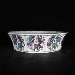 古瓷器 古董瓷器 明宣德青花秋葵花卉紋如意耳瓶25&times;18:300-21837 歷史價格詳細信息