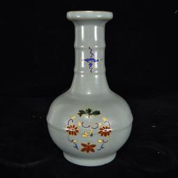 古瓷器 古董瓷器 宋代汝窯薄胎開片雙耳瓶（柴窯燒制）（23&times;11cm）200-27822 歷史價格詳細信息