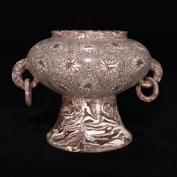 古瓷器 古董瓷器 絞胎釉鳳首壺11.5&times;14:400-19734 歷史價格詳細信息