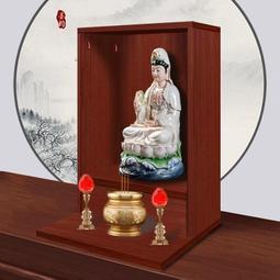 ⑧比????神明櫃子 佛櫃 小型供桌壁掛式 神臺神龕帶門財神觀音櫃 保家仙家用燒香臺smgz1 歷史價格詳細信息